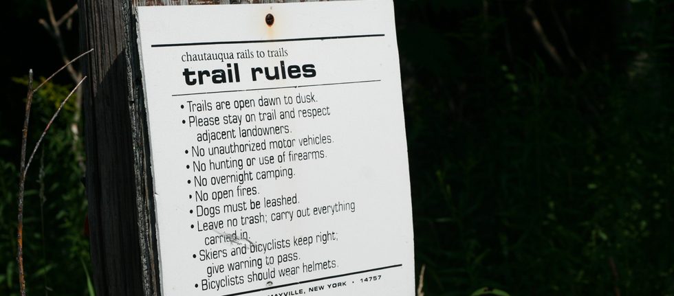 Trail Rules Sign